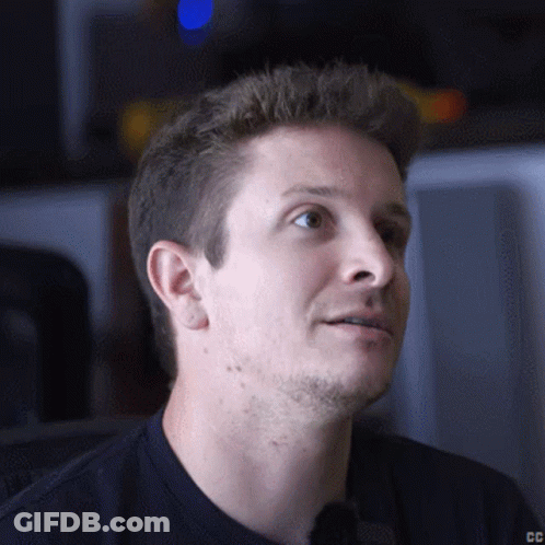 Close Up Of Man's Face With Letters CC GIF