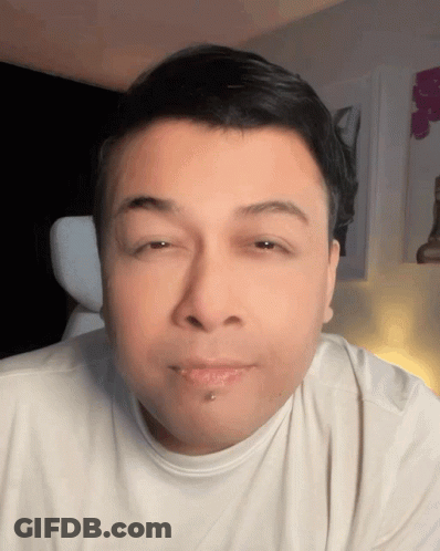 Close Up Of Man's Face With Lip Piercing GIF