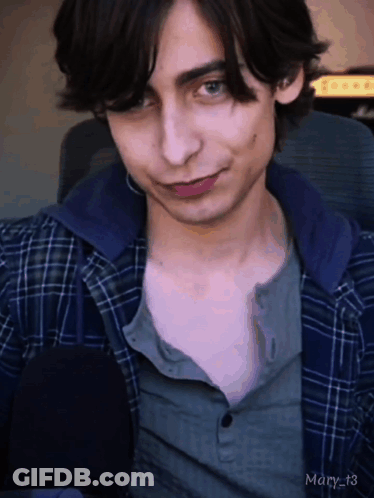Close Up Of Man's Face With Name Mary T3 GIF