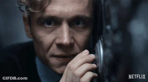 Close Up Of Man's Face With Netflix GIF