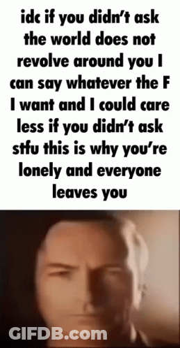 Close Up Of Man's Face With Quote GIF