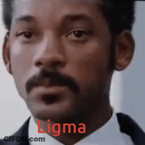 Close Up Of Man's Face With Red Word Igma GIF
