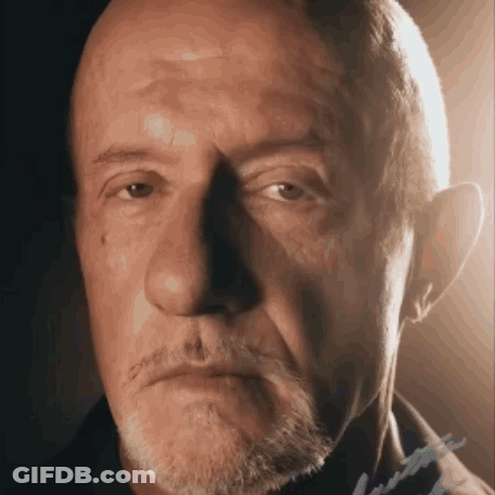 Close Up Of Man's Face With Signature GIF