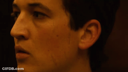 Close Up Of Man's Face With Spots GIF