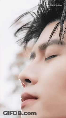 Close Up Of Man's Face With Watermark GIF