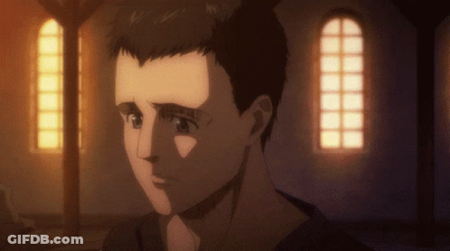 Close Up Of Man's Face With Window Behind GIF