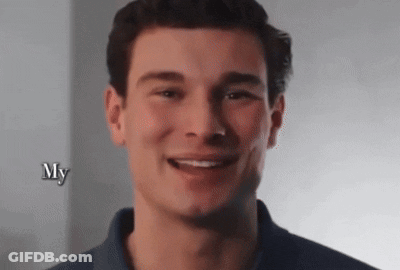 Close Up Of Man's Face With Word My GIF