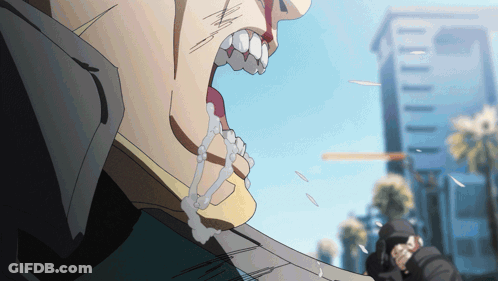 Close Up Of Man's Mouth With Chain Around Neck GIF