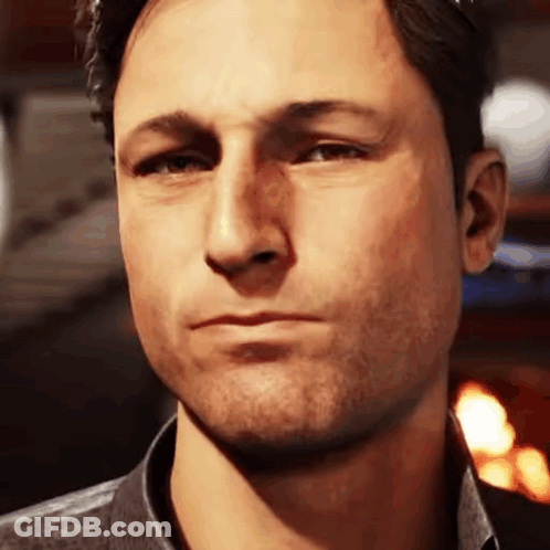 Close Up Of Man's Serious Face GIF
