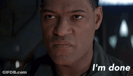 Close Up Of Man Saying I'm Done GIF
