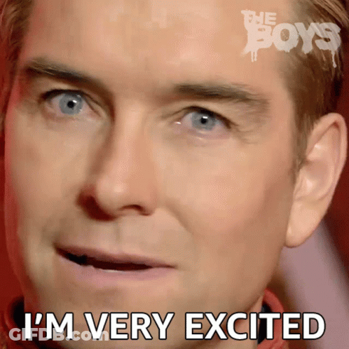 Close Up Of Man Saying I'm Very Excited GIF