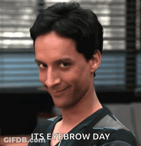 Close Up Of Man Saying Its Eyebrow Day GIF
