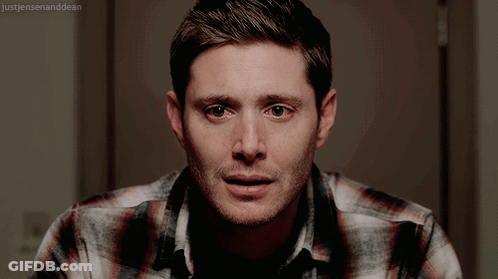 Close Up Of Man Saying Just Jensen And Dean GIF