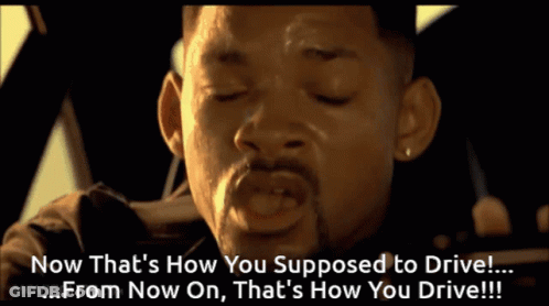 Close Up Of Man Saying Now That's How You Supposed To Drive GIF
