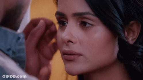 Close Up Of Man Touching Woman's Face GIF