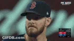 Close Up Of Man Wearing Hat With Letter B GIF