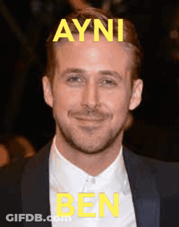 Close Up Of Man With Ayni Ben Written On Face GIF