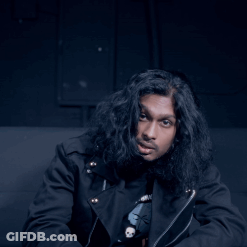 Close Up Of Man With Beard And Long Hair GIF