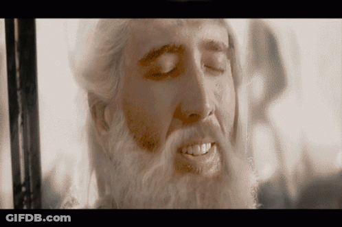 Close Up Of Man With Beard And White Hair GIF