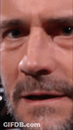 Close Up Of Man With Beard Making Funny Face GIF