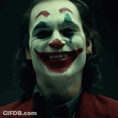 Close Up Of Man With Clown Makeup Smiling GIF