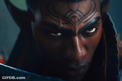 Close Up Of Man With Face Tattoo GIF