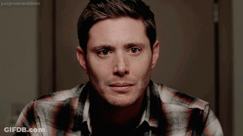 Close Up Of Man With Just Jensen And Dean GIF