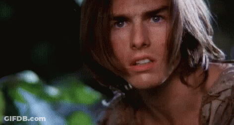 Close Up Of Man With Long Hair And Serious Look GIF