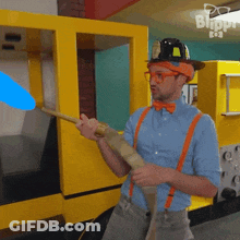 Close Up Of Man With Pins In Head GIF