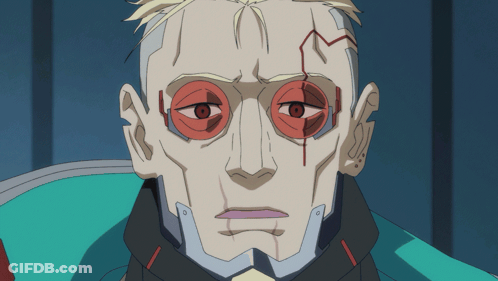 Close Up Of Man With Red Eye GIF