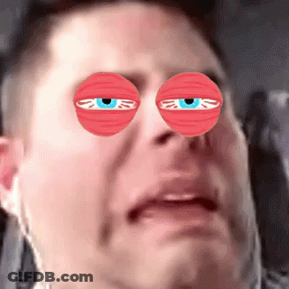 Close-Up Of Man With Red Eyes GIF