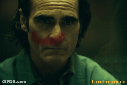Close Up Of Man With Red Paint Saying Iamhermuk GIF