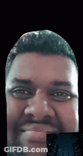 Close Up Of Man With Trees In Background GIF