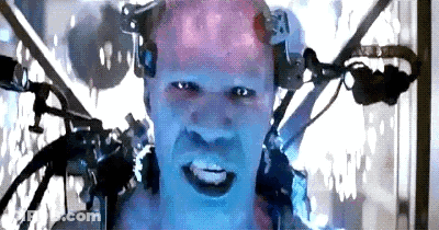Close Up Of Man With Wires Around Neck GIF