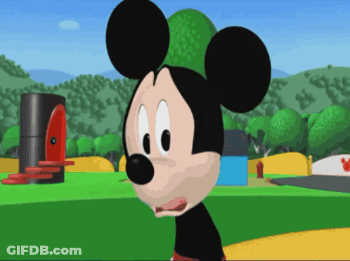 Close Up Of Mickey Mouse Face GIF
