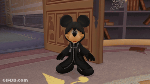 Close Up Of Mickey Mouse In Black Hooded Jacket GIF