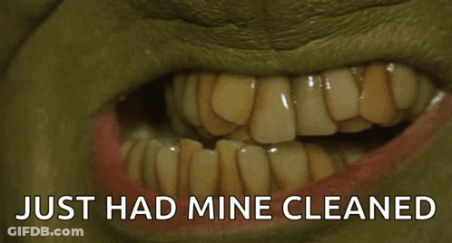 Close Up Of Mouth Saying Just Had Mine Cleaned GIF
