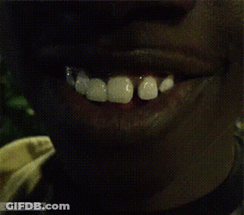 Close Up Of Mouth With Gifbin Watermark GIF