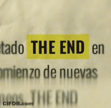 Close Up Of Page With The End Highlighted GIF