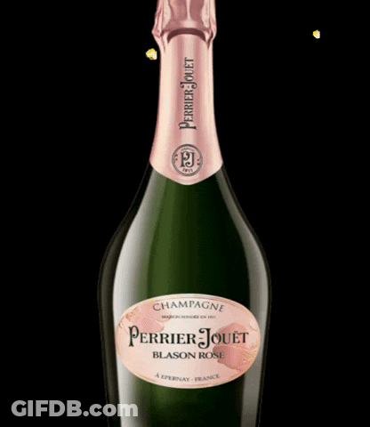 Close Up Of Perrier Jouet Blason Rose GIF