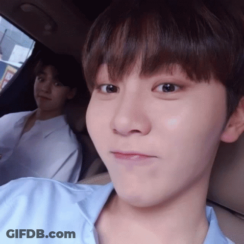 Close Up Of Person In Car With Another In Background GIF