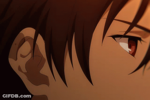 Close-Up Of Person's Ear With Eyes GIF