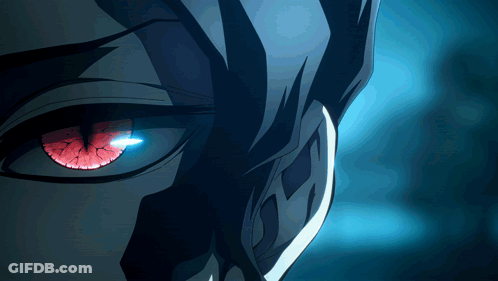 Close Up Of Person's Eye With Red Pupil GIF