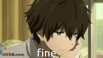 Close Up Of Person's Face Saying Fine GIF