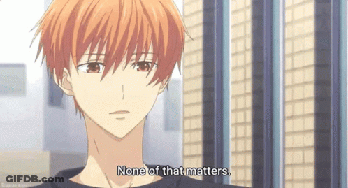 Close Up Of Person's Face Saying None Of That Matters GIF