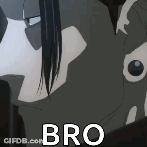 Close Up Of Person's Face With Bro GIF
