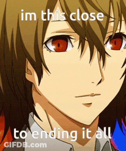 Close Up Of Person's Face With Ending It All GIF