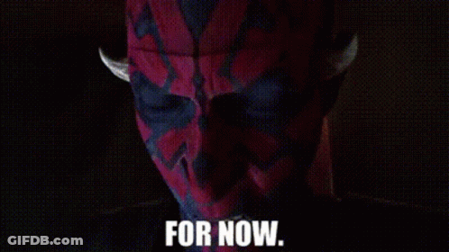 Close Up Of Person's Face With For Now GIF
