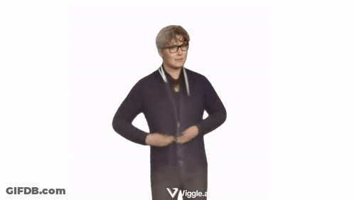 Close-Up Of Person's Face With Glasses And Viggle.ai Logo GIF