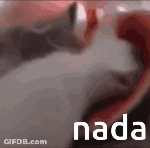Close Up Of Person's Face With Nada GIF